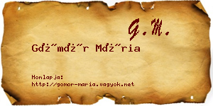Gömör Mária névjegykártya
