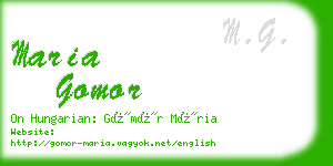 maria gomor business card